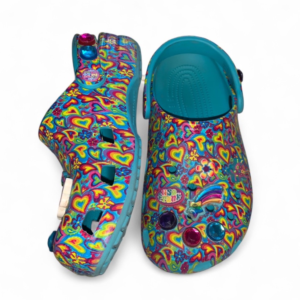 Lisa Frank X Crocs Classic Clog Limited Edition RARE Blue Sz J5/ Womens Sz 7 - Picture 6 of 11